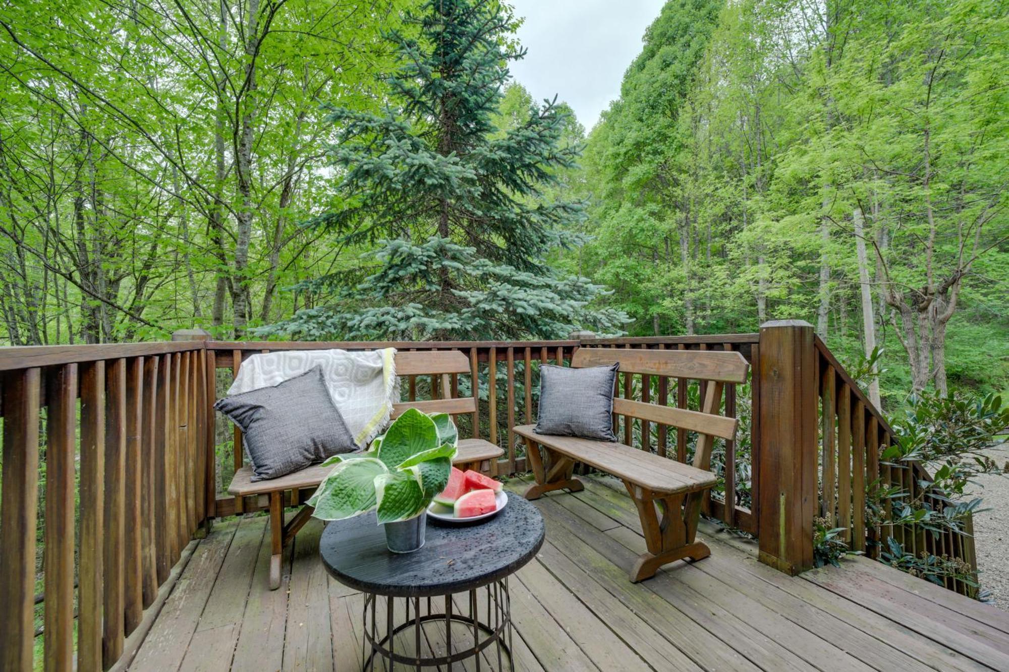 Peaceful Smoky Mountain Cabin With Deck And Fire Pit! Villa Waynesville Exterior photo